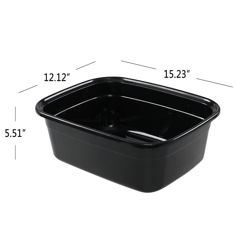 Eagrye 4-Pack 14 Quart Plastic Dish Pan Wash Basin - Image 2